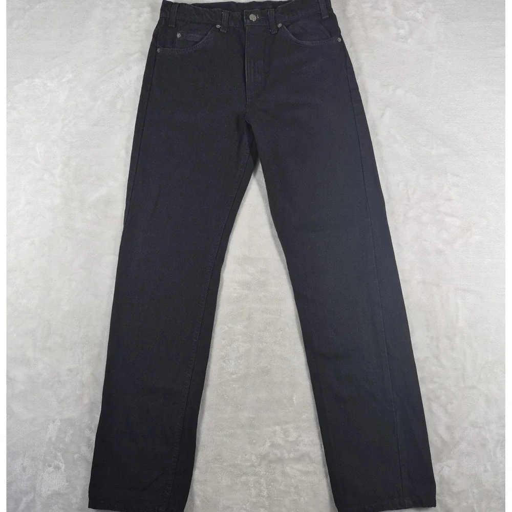 Vintage Levi's 505 Jeans Men's 32x32 Black Regular Fit Straight Orange Tab 90s